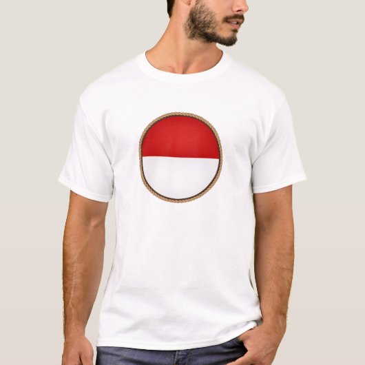 Koel Indonesisch vlaggenzegel T-shirt (Voorkant)