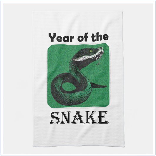 Koel Jaar van de Slang Chinese Zodiac Theedoek