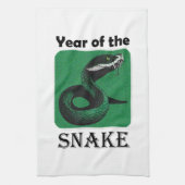 Koel Jaar van de Slang Chinese Zodiac Theedoek (Verticaal)