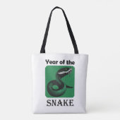 Koel Jaar van de Slang Chinese Zodiac Tote Bag (Achterkant)
