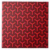 koel Japan rood patroon Tegeltje (Voorkant)