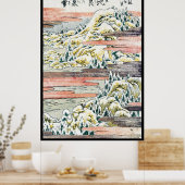 Koel japans  berggebied poster (Keuken)