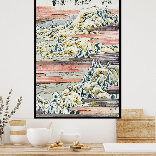 Koel japans  berggebied poster (Keuken)