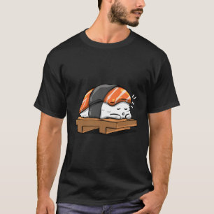 Koel Japans eten Kawaii Sleeping Sushi T-shirt