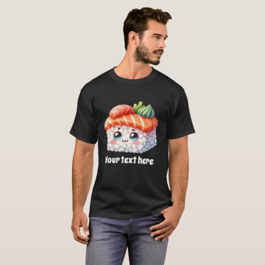Koel Japans eten tekst toevoegen T-shirt (Voorkant volledig)