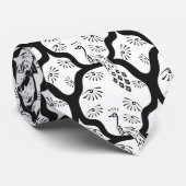 Koel-japans-japanse pauw abstract patroon stropdas (Opgerold)