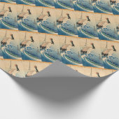 Koel japans kraanvogel cadeaupapier (Hoek)