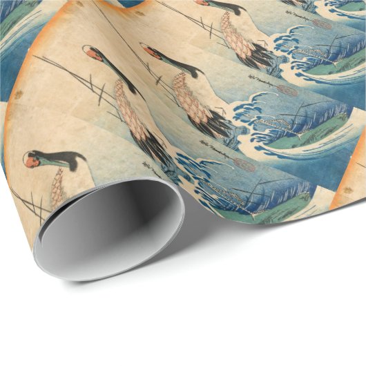 Koel japans  kraanvogel cadeaupapier (Rol Hoek)