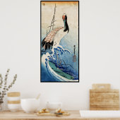 Koel japans kraanvogel poster (Keuken)