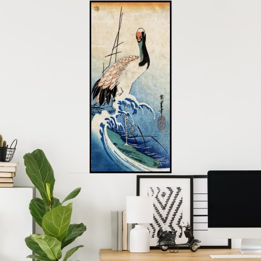Koel japans  kraanvogel poster (Thuiskantoor)