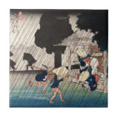 Koel-japans  oejgose-regenachtige dag tegeltje (Voorkant)