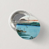 Koel japans  oekio-e zee ronde button 3,2 cm (Voorkant /achterkant)