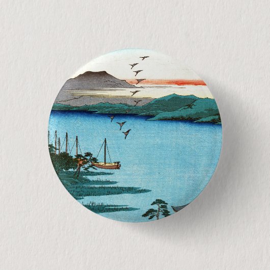 Koel japans  oekio-e zee ronde button 3,2 cm (Voorkant)