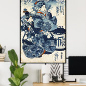 Koel-japans oude  ukiyo-e-geisha-scroll poster (Thuiskantoor)