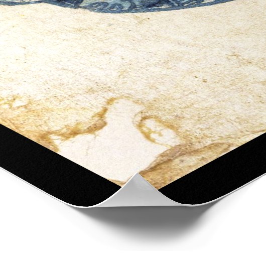 Koel-japans oude ukiyo-e-geisha-scroll poster (Hoek)