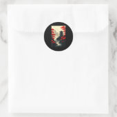Koel Japans Pagode Kasteel Berg Landschap Gra Ronde Sticker (Tas)