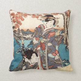 Koel japans  ukiyo-e geisha kussen