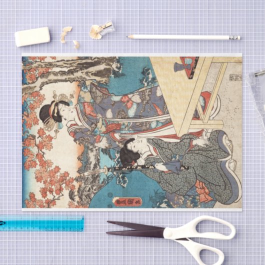 Koel japans  ukiyo-e geisha tissuepapier (Craft)