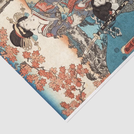 Koel japans  ukiyo-e geisha tissuepapier (Detail)