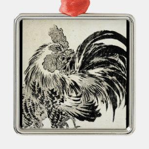 Koel japans  ukiyo-e-inktrooster metalen ornament