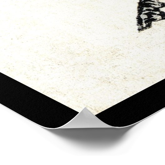 Koel japans  ukiyo-e-inktrooster poster (Hoek)