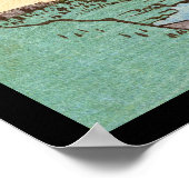 Koel japans ukiyo-e-landschap poster (Hoek)