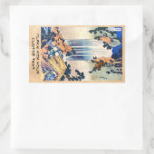 Koel japans  ukiyo-e waterfall Hokusai Rechthoekige Sticker (Tas)