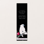 Koel japans witte cockatoeparrot tropische vogel visitekaartje (Buitenkant ongevouwen)