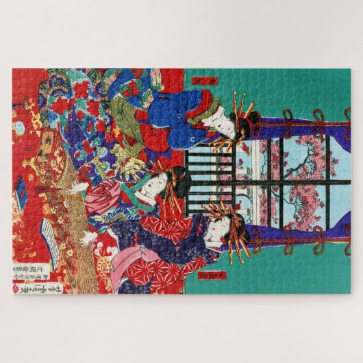 Koel  japanse mooie dames legpuzzel (Horizontaal)