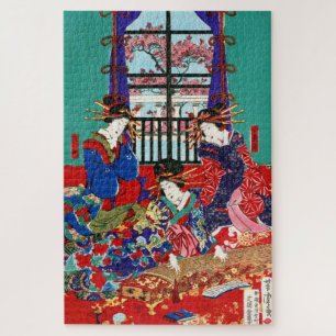 Koel japanse mooie dames legpuzzel
