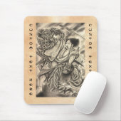 Koel  japanse samurai demon vecht tattoo muismat (Met muis)