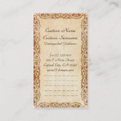 Koel  japanse samurai demon vecht tattoo visitekaartje (Achterkant)