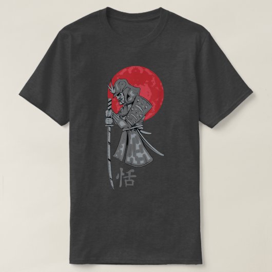 Koel Japanse Samurai Letter Warrior Cft T T-shirt (Design voorkant)
