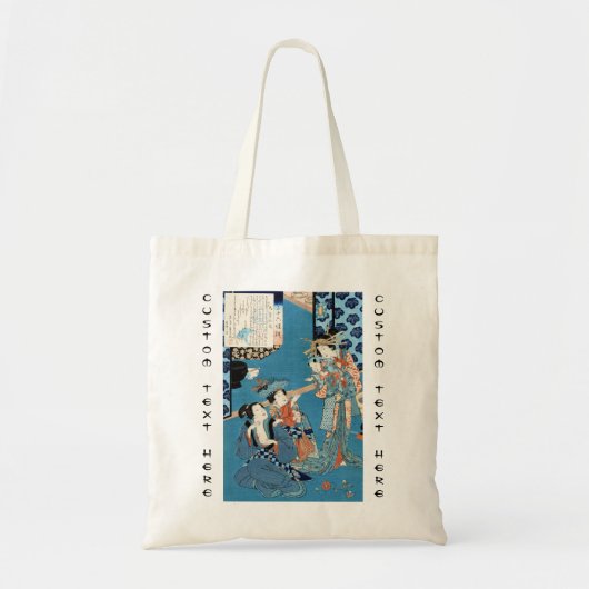 Koel japanse  ukio-e dames en kinderkunst tote bag (Voorkant)