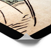 Koel  japanse ukiyo-e damesrol poster (Hoek)