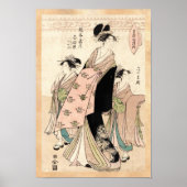 Koel-japanse  ukiyo-e-geisha dames poster (Voorkant)