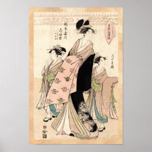 Koel-japanse  ukiyo-e-geisha dames poster