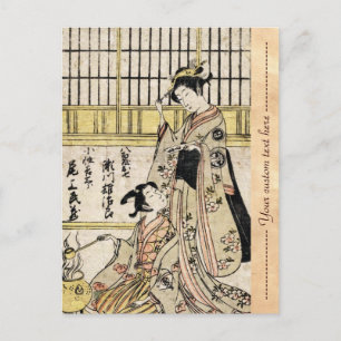 Koel  japanse ukiyo-e geisha oude rol briefkaart