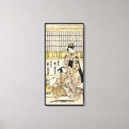 Koel  japanse ukiyo-e geisha oude rol canvas afdruk