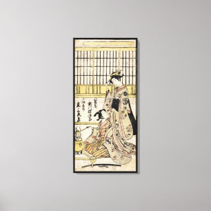 Koel  japanse ukiyo-e geisha oude rol canvas afdruk