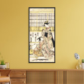 Koel  japanse ukiyo-e geisha oude rol canvas afdruk (Insitu (Woonkamer))