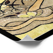 Koel japanse ukiyo-e  geisha oude rol poster (Hoek)