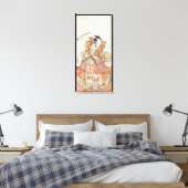 Koel-japanse  ukiyo-e-krijger canvas afdruk (Insitu (Slaapkamer))