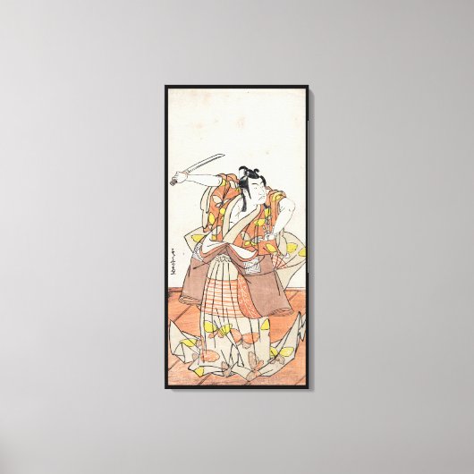 Koel-japanse  ukiyo-e-krijger canvas afdruk (Voorkant)