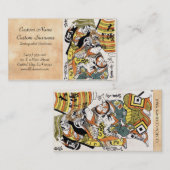 Koel-japanse ukiyo-e krijger kabuki acteur visitekaartje (Voorkant / Achterkant)