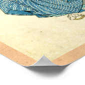 Koel-japanse  ukiyo-e samurai-krijger poster (Hoek)