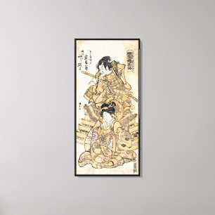 Koel japanse  ukiyo-e samuraj-strijder canvas afdruk