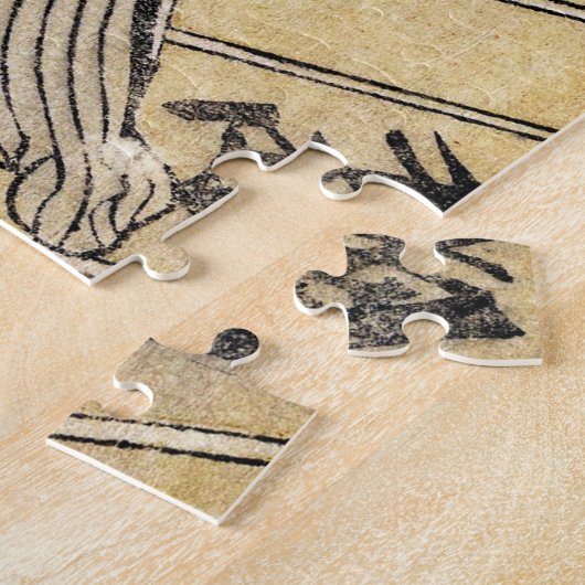 Koel japanse ukiyo-e samuraj-strijder legpuzzel (Zijkant)