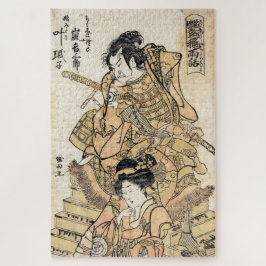 Koel japanse ukiyo-e samuraj-strijder legpuzzel