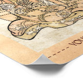 Koel japanse  ukiyo-e samuraj-strijder poster (Hoek)